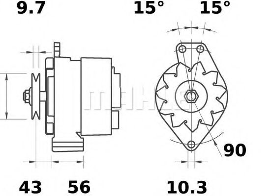 Генератор MAHLE ORIGINAL MG 95