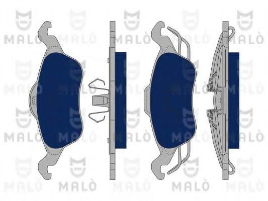 Комплект тормозных колодок, дисковый тормоз MALÒ 1050005