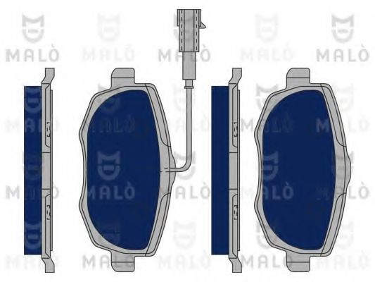 Комплект тормозных колодок, дисковый тормоз MALÒ 1050401