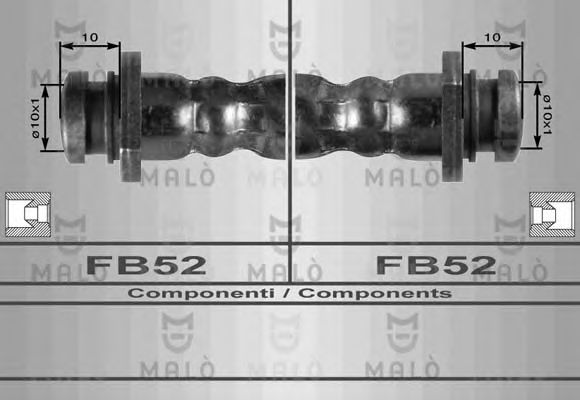 Тормозной шланг MALÒ 80080