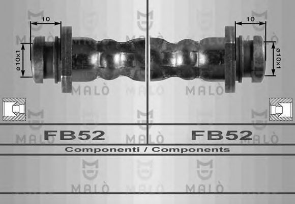 Тормозной шланг MALÒ 80118