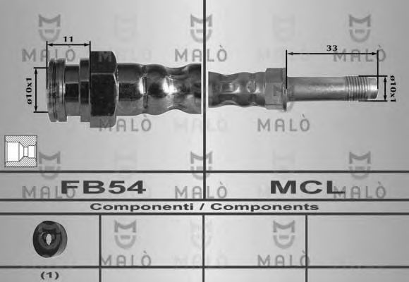 Тормозной шланг MALÒ 80256