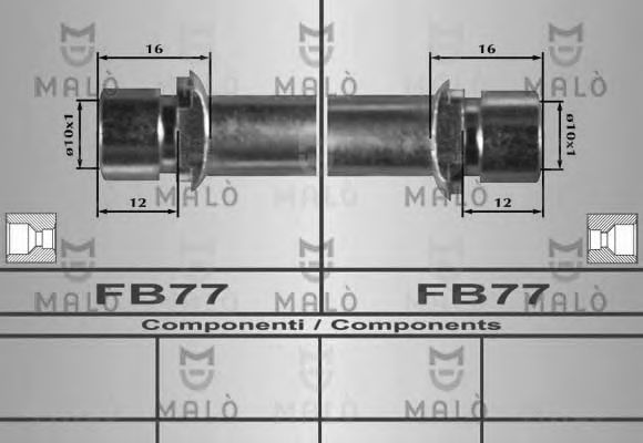 Тормозной шланг MALÒ 80373
