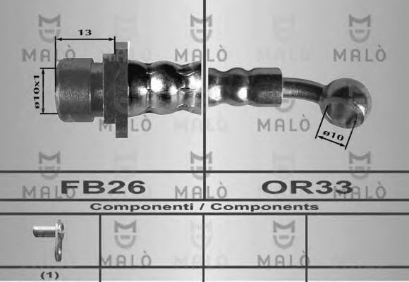 Тормозной шланг MALÒ 80628