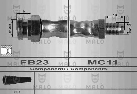 Тормозной шланг MALÒ 8390