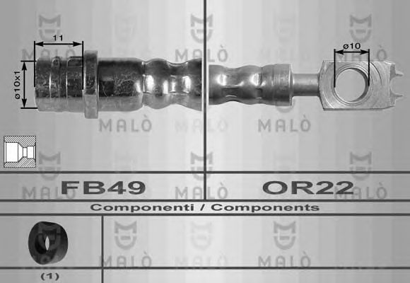 Тормозной шланг MALÒ 8616