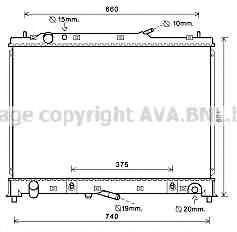 Радиатор, охлаждение двигателя PRASCO MZ2263