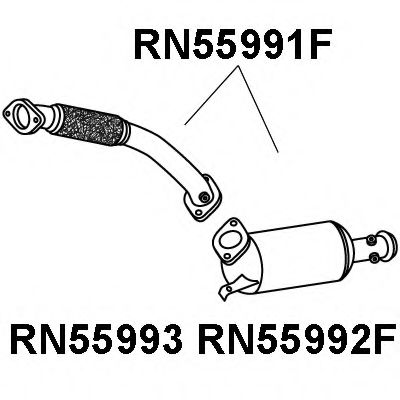Сажевый / частичный фильтр, система выхлопа ОГ VENEPORTE RN55991F
