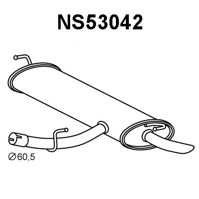 Глушитель выхлопных газов конечный VENEPORTE NS53042