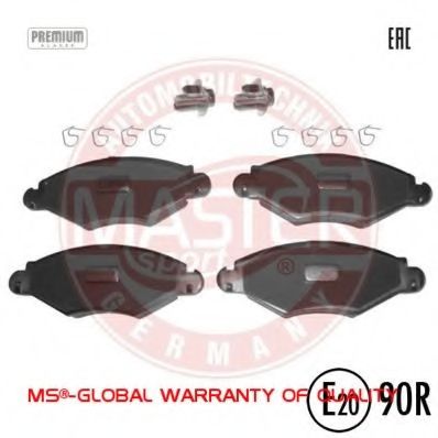 Комплект тормозных колодок, дисковый тормоз MASTER-SPORT 13046039752N-SET-MS