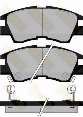 Комплект тормозных колодок, дисковый тормоз Brake ENGINEERING PA552