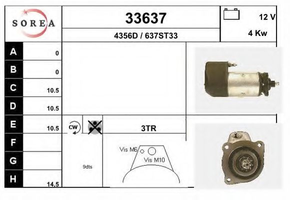 Стартер EAI 33637