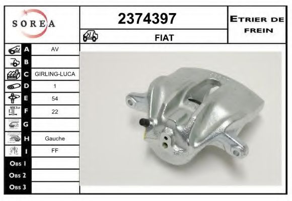 Тормозной суппорт EAI 2374397