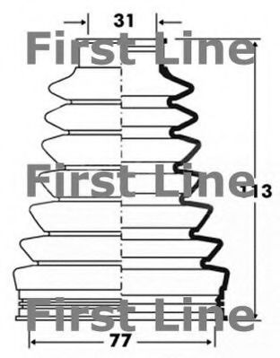 Пыльник, приводной вал FIRST LINE FCB2831