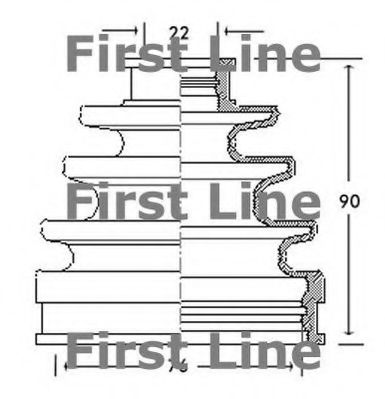 Пыльник, приводной вал FIRST LINE FCB2107