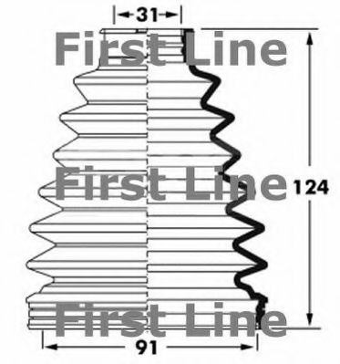 Пыльник, приводной вал FIRST LINE FCB6056