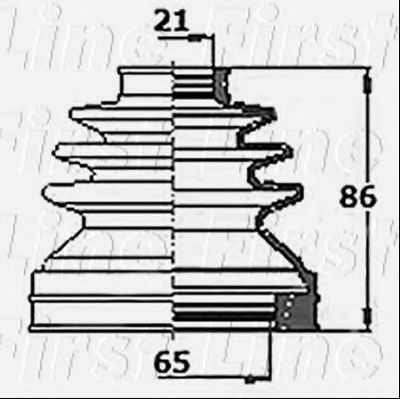 Пыльник, приводной вал FIRST LINE FCB6145