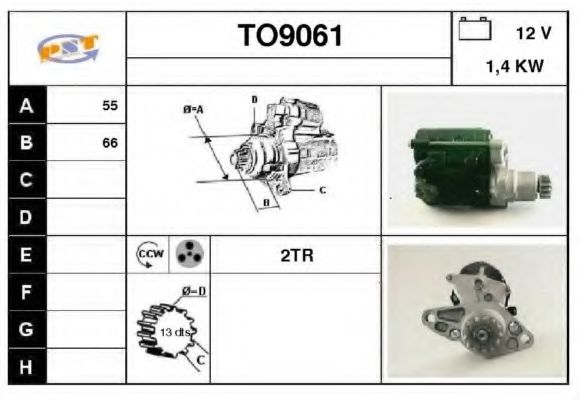 Стартер SNRA TO9061
