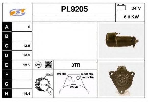 Стартер SNRA PL9205