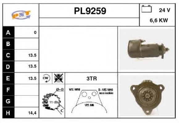 Стартер SNRA PL9259