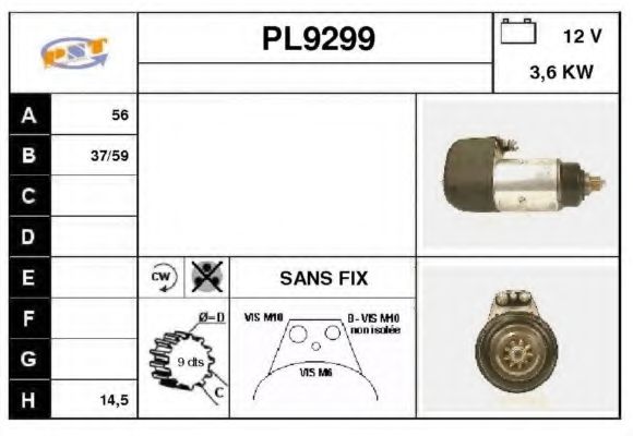 Стартер SNRA PL9299