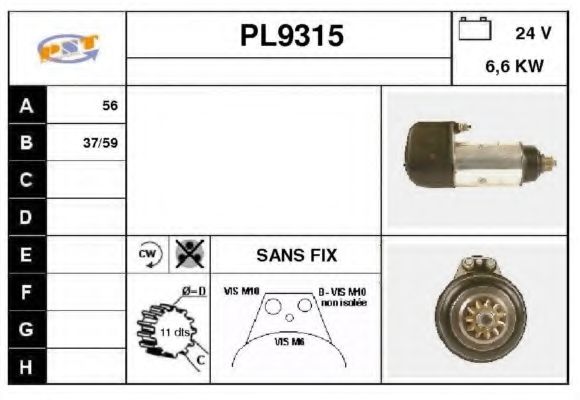 Стартер SNRA PL9315