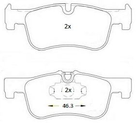 Комплект тормозных колодок, дисковый тормоз FREMAX FBP-1882
