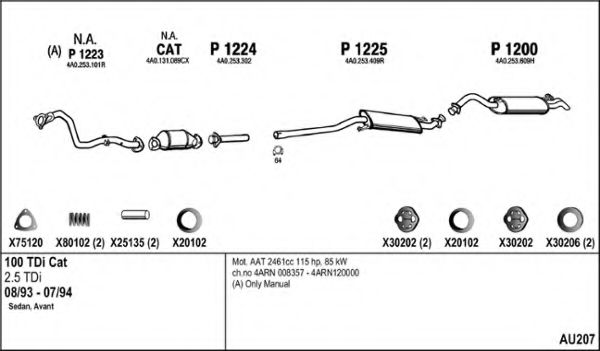 Система выпуска ОГ FENNO AU207