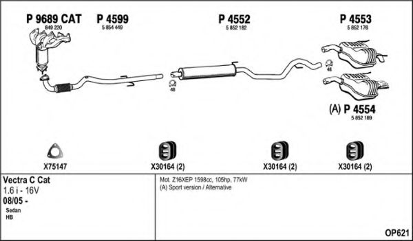 Система выпуска ОГ FENNO OP621