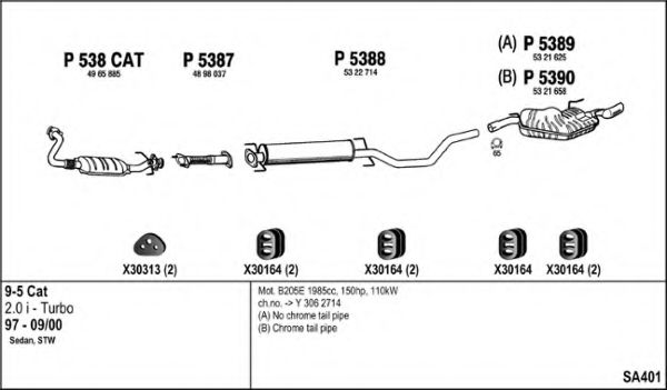Система выпуска ОГ FENNO SA401