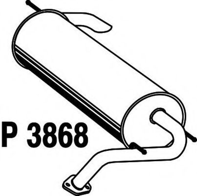 Глушитель выхлопных газов конечный FENNO P3868