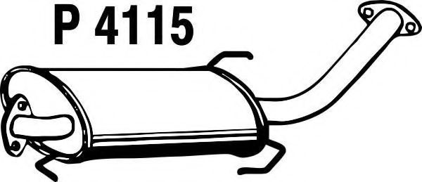 Средний глушитель выхлопных газов TEMOT 352059