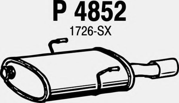 Глушитель выхлопных газов конечный FENNO P4852