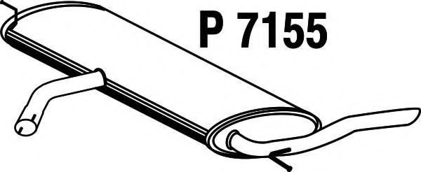 Глушитель выхлопных газов конечный FENNO P7155