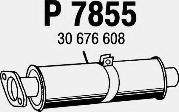 Средний глушитель выхлопных газов FENNO P7855