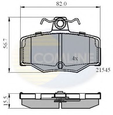 Комплект тормозных колодок, дисковый тормоз COMLINE CBP0878