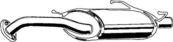 Глушитель выхлопных газов конечный ASMET 14006