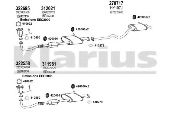 Система выпуска ОГ KLARIUS 450182E