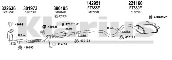 Система выпуска ОГ KLARIUS 331044E