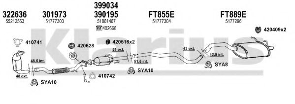 Система выпуска ОГ KLARIUS 331044U