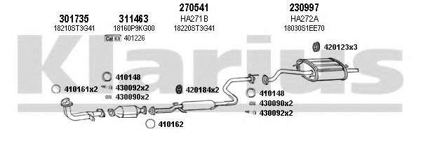 Система выпуска ОГ KLARIUS 420172E