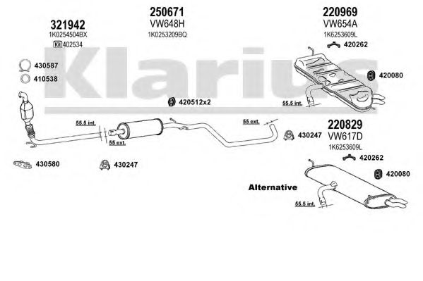 Система выпуска ОГ KLARIUS 931131E