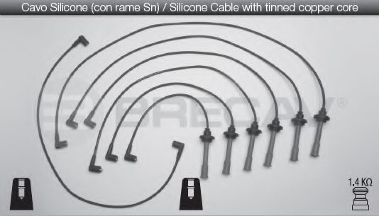 Комплект проводов зажигания BRECAV 01515