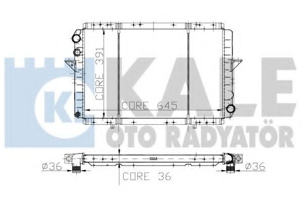 Радиатор, охлаждение двигателя KALE OTO RADYATÖR 160800