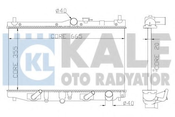 Радиатор, охлаждение двигателя KALE OTO RADYATÖR 349900