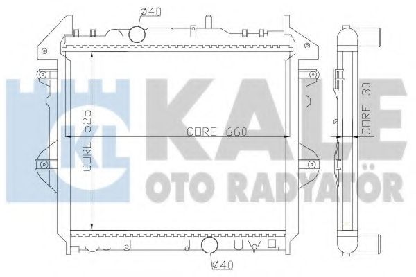 Радиатор, охлаждение двигателя KALE OTO RADYATÖR 352600