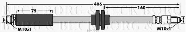 Тормозной шланг BORG & BECK BBH7080