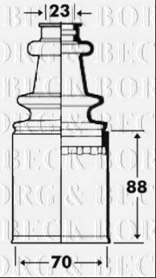 Пыльник, приводной вал BORG & BECK BCB2913