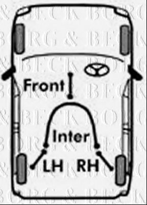 Трос, стояночная тормозная система BORG & BECK BKB1640