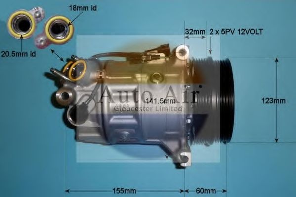 Компрессор, кондиционер AUTO AIR GLOUCESTER 14-2068